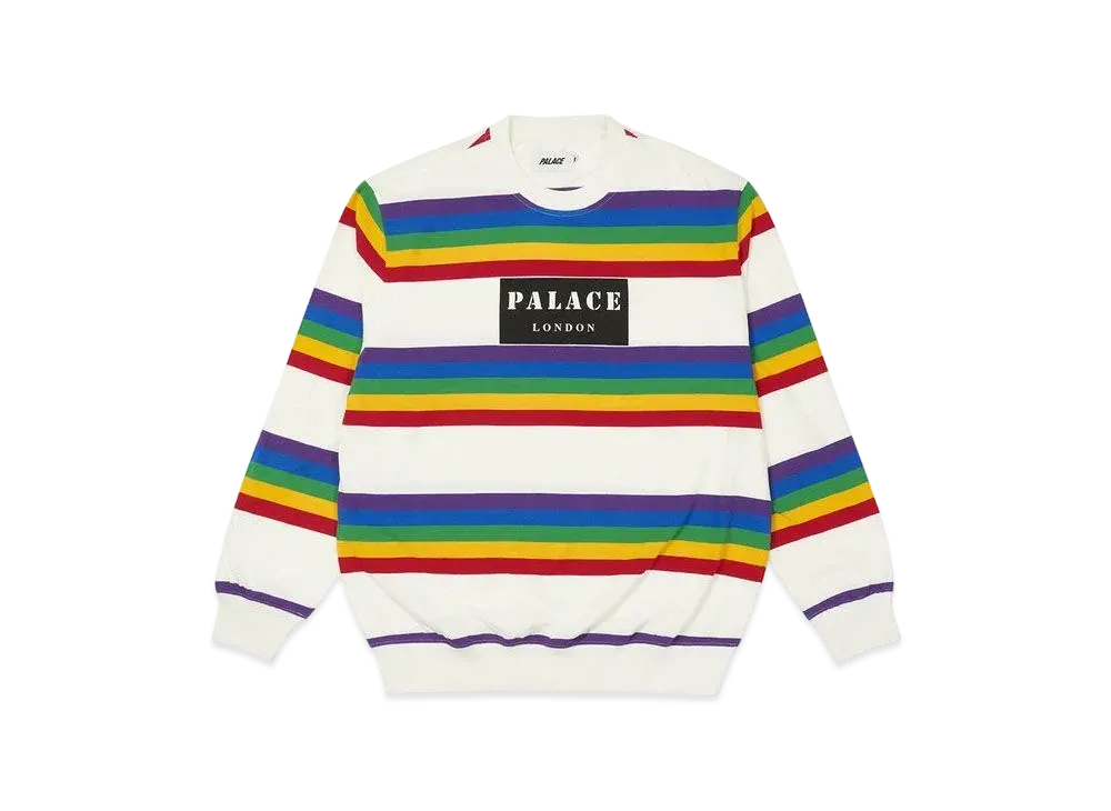 PALACE RAINBOW STRIPE LONGSLEEVE "White"