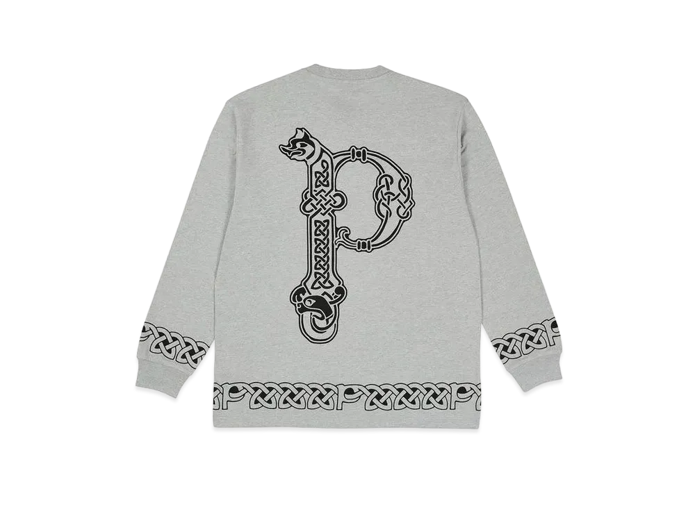 PALACE YE OLDE P LONGSLEEVE "Grey Marl"