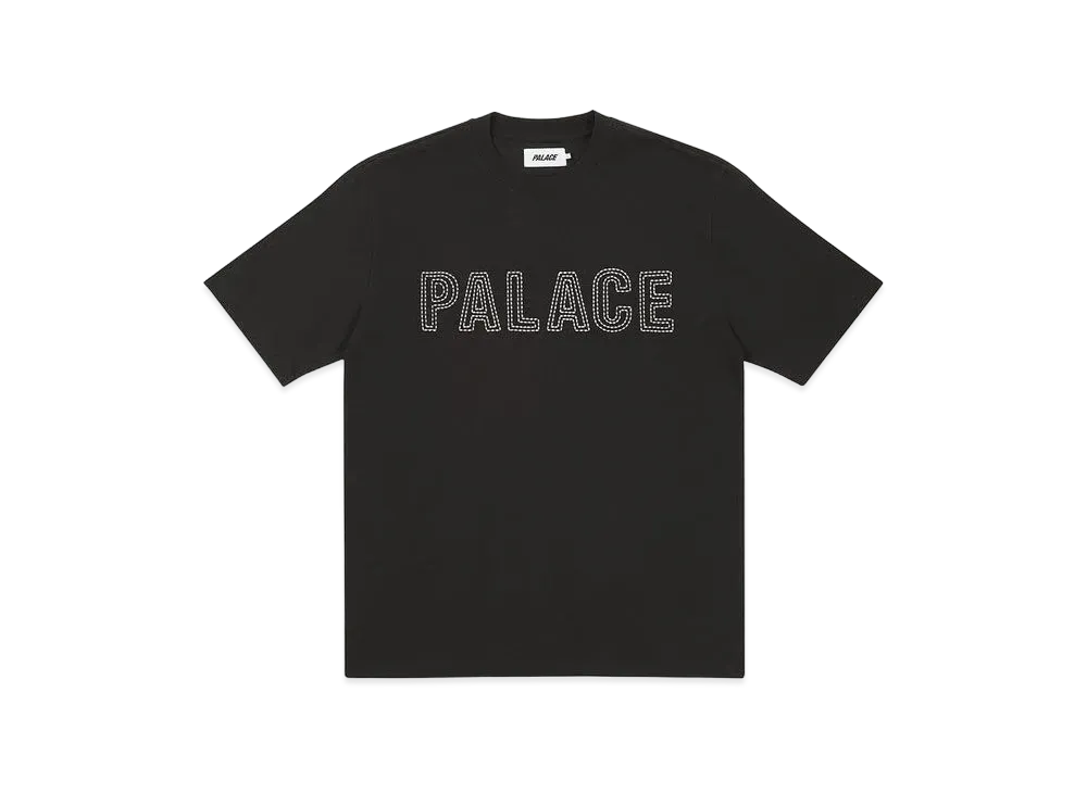 PALACE CONTRAST STITCH T-SHIRT "Black"