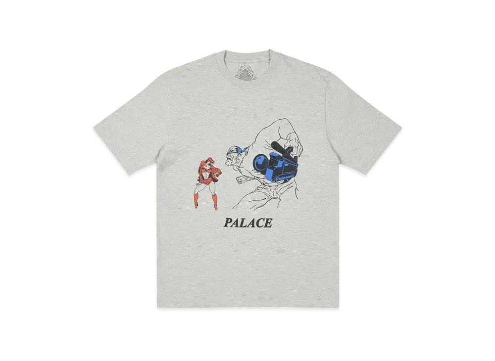 PALACE P-SONIC T-SHIRT "Grey Marl"