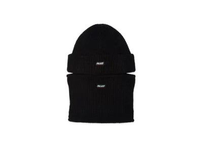 PALACE ZIP OFF FACEMASK BEANIE "Black"