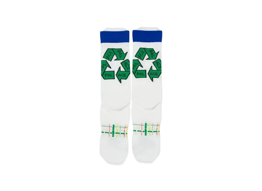 PALACE ADIDAS PALACE RUNNING SOCKS "White"