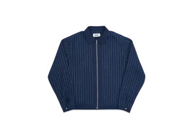 PALACE Pinstripe Zip Shirt "Navy"