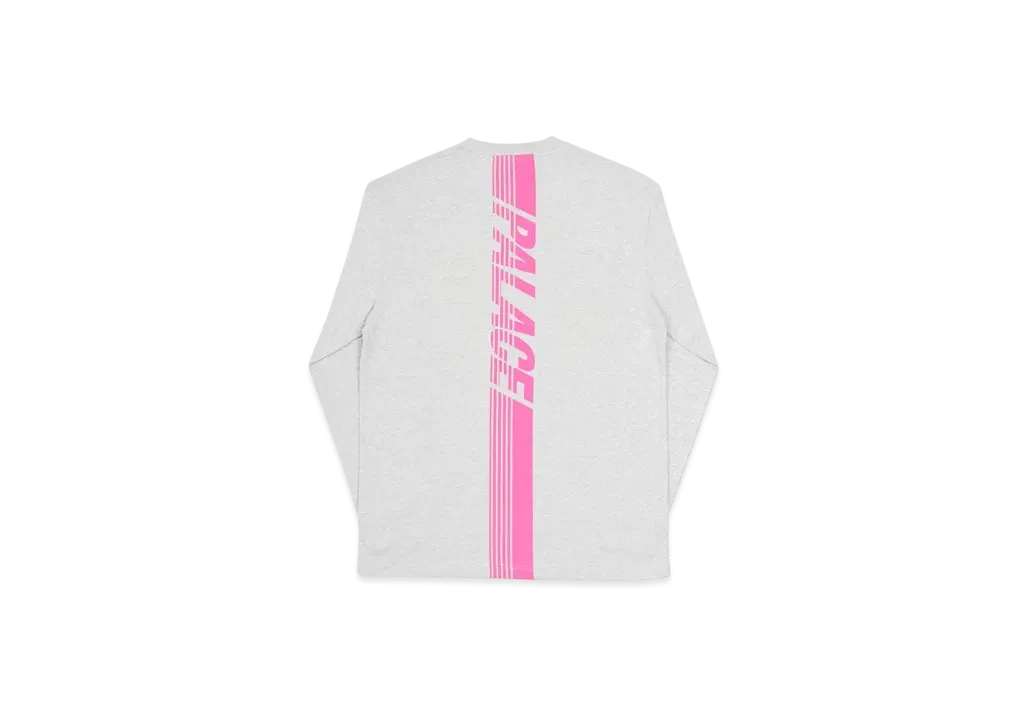PALACE Line Stripe Longsleeve "Grey Marl"
