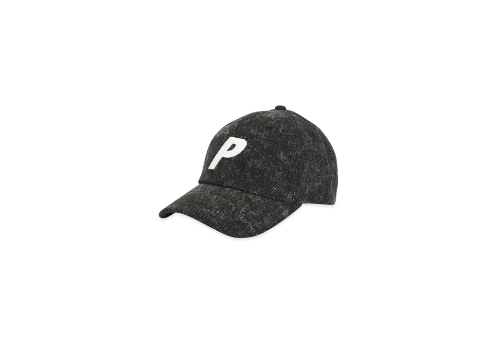 PALACE P 6-Panel Acid "Wash Black"