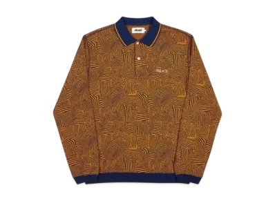 PALACE Waved Polo "Navy Orange"