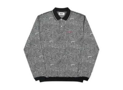 PALACE Waved Polo "Black White"