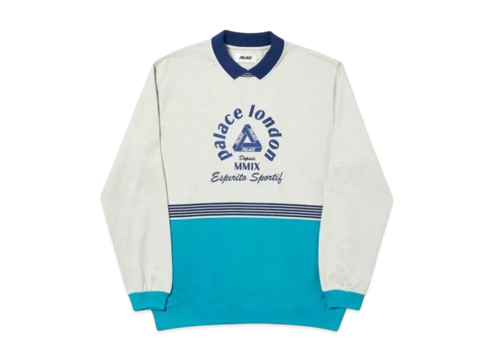 PALACE Sportif Crew "Grey Marl"