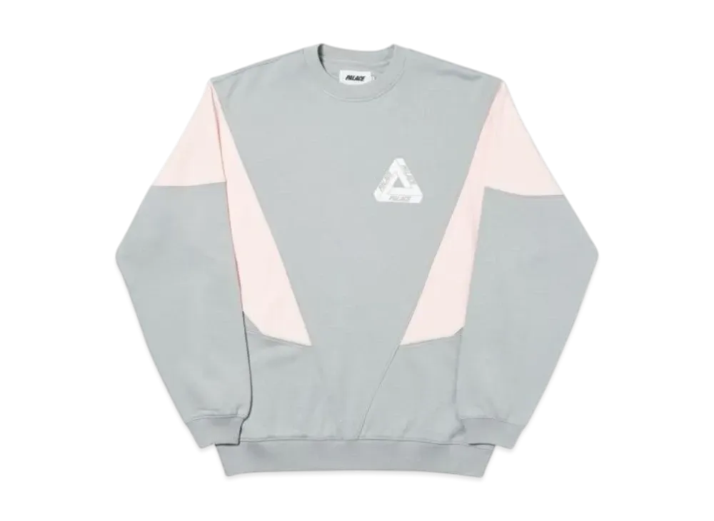 PALACE Droppeth Crew "Grey Pink"