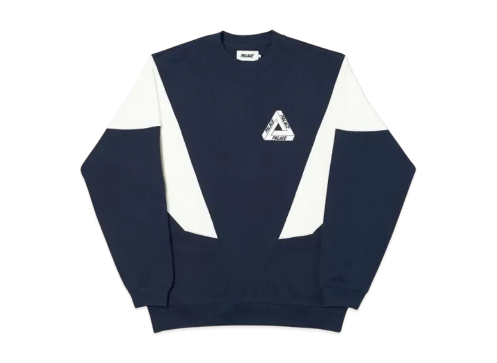 PALACE Droppeth Crew "Navy White"