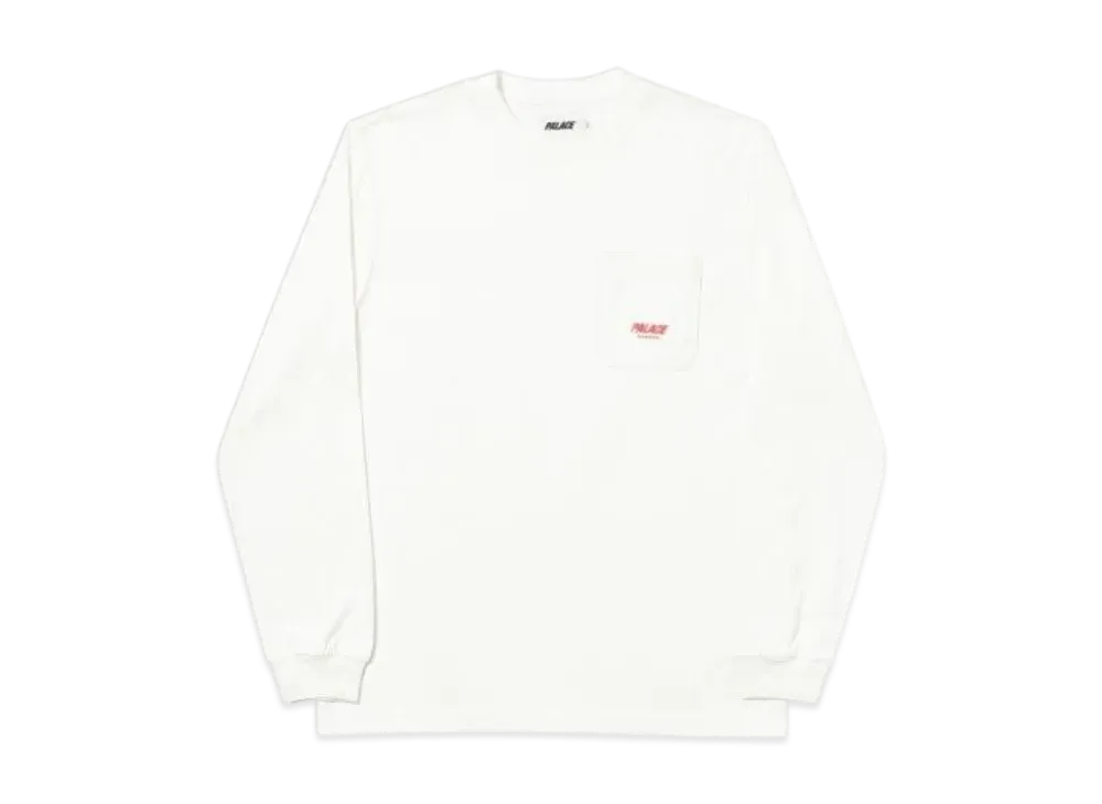 PALACE P-Line Pocket Longsleeve "White"