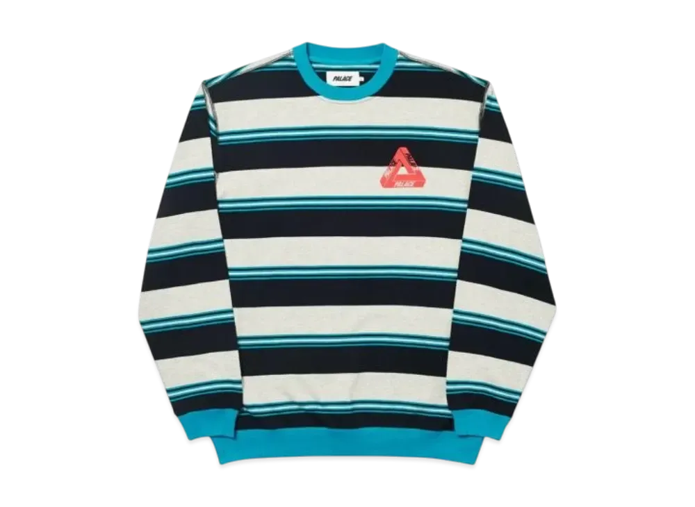 PALACE Ribbed For Pleasure Crew "Teal Black"