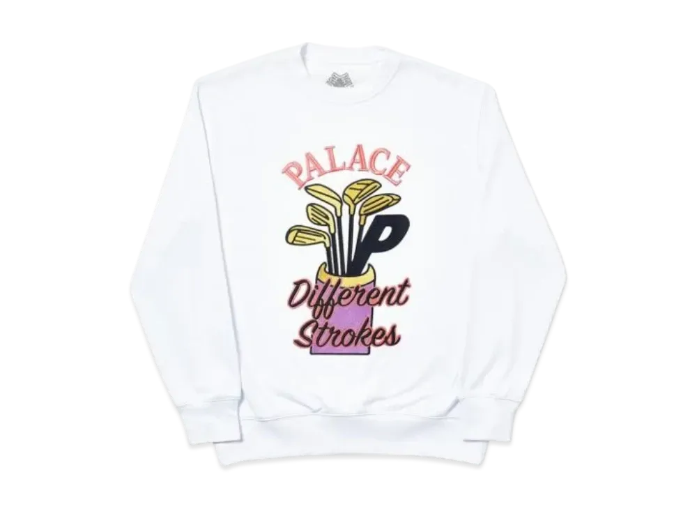 PALACE Dif Strokes Crew "White"