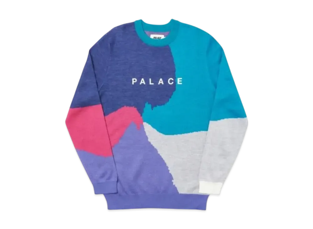 PALACE Whirl Knit "Navy Pink"