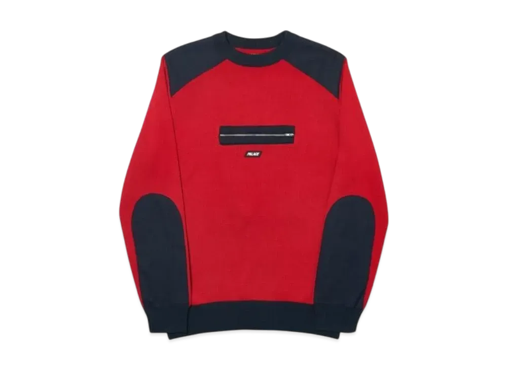 PALACE Quart Zip Knit "Red"