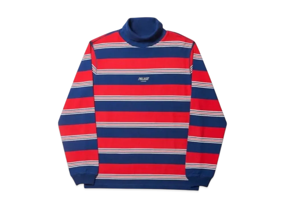 PALACE Striped High Roller Top "Red White"