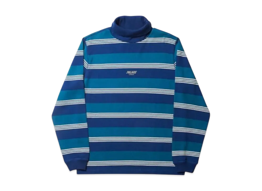 PALACE Striped High Roller Top "Teal White"