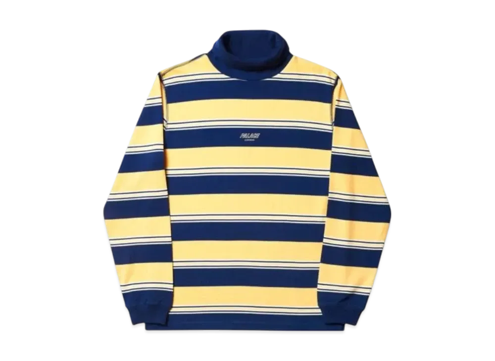 PALACE Striped High Roller Top "Yellow White"
