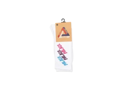 PALACE Repeat Font Sock "White"