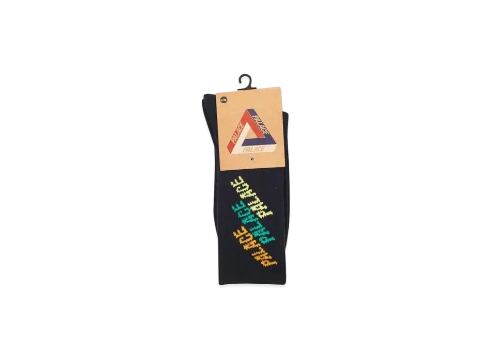 PALACE Repeat Font Sock "Black"