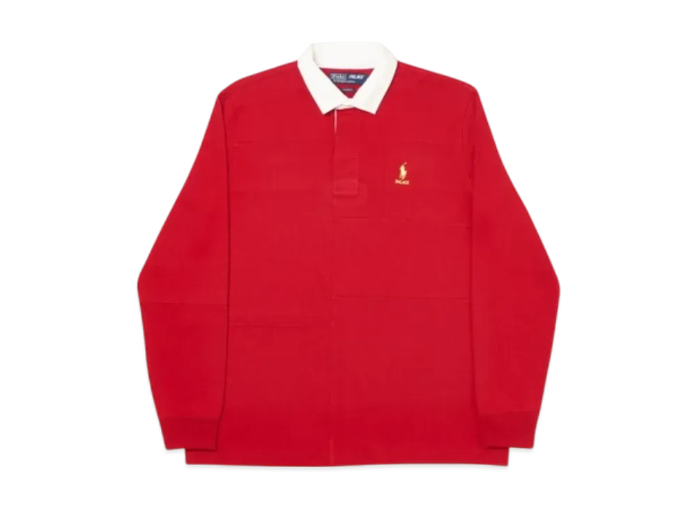 PALACE x Ralph Lauren Pieced Rugby "Red"