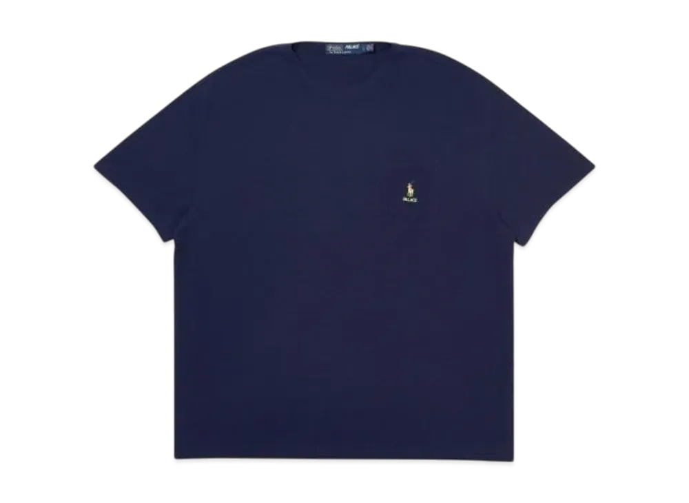 PALACE x Ralph Lauren Waffle Pocket Tee "Navy"