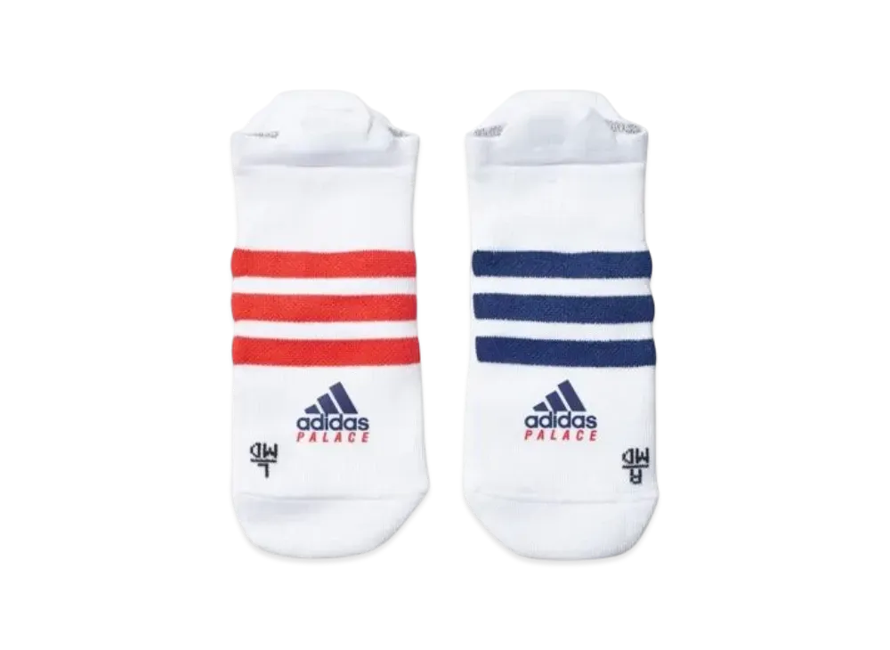 PALACE x adidas On Court No Show Sock "White Red"