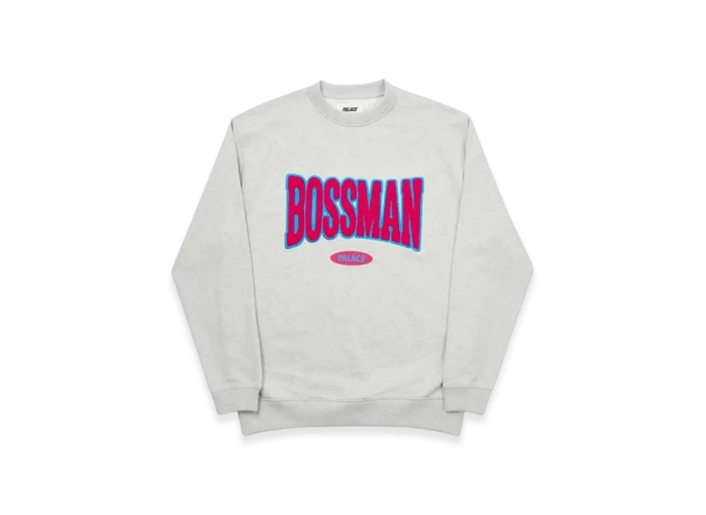 PALACE Boss Man Crew "Grey Marl"