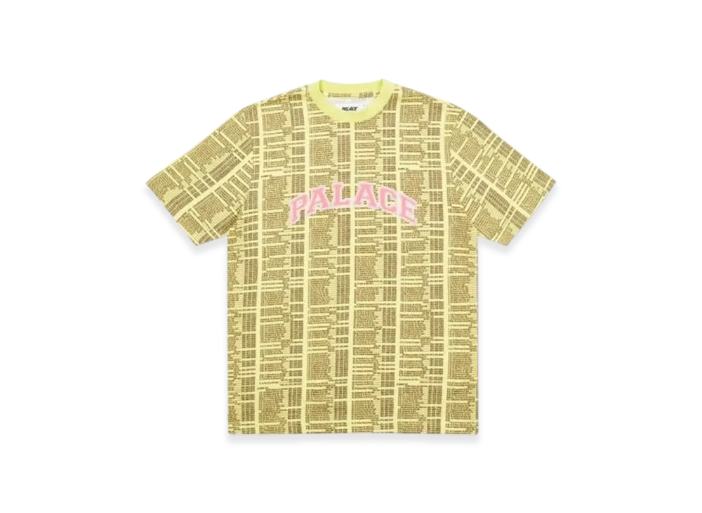 PALACE Bell Man Allover T-Shirt "Yellow"