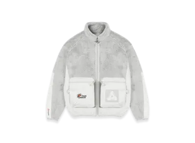 PALACE Polartec High-Loft Teddy Fleece Jacket "Light Grey"