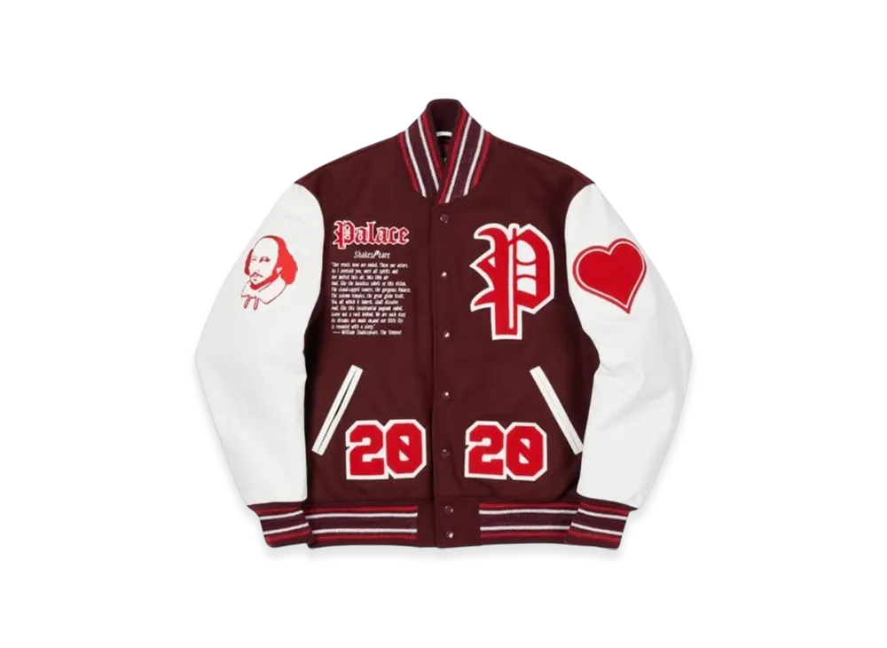 PALACE As You Like It Varsity Jacket "Burgundy"