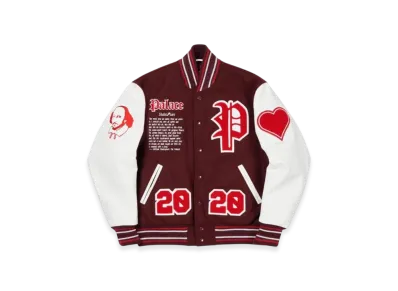 PALACE As You Like It Varsity Jacket "Burgundy"