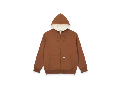 PALACE Patch Thermal Zip Hood "Brown"