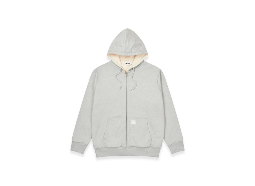 PALACE Patch Thermal Zip Hood "Grey Marl"