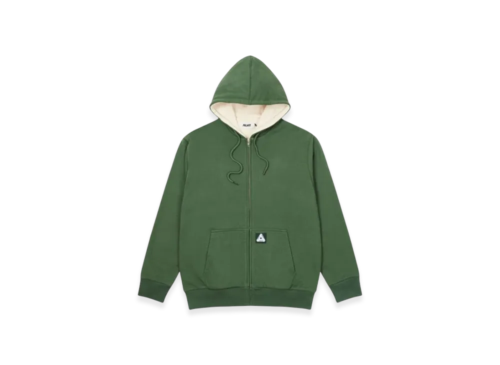 PALACE Patch Thermal Zip Hood "Green"