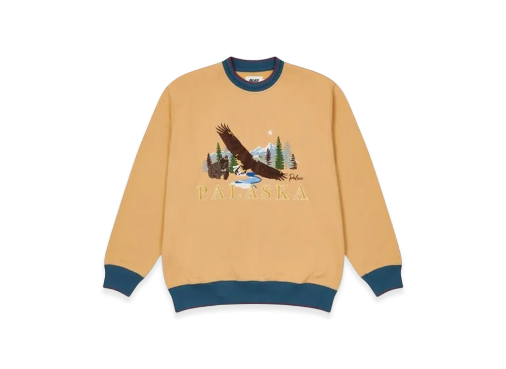 PALACE Palaska Emb Crew "Sand"
