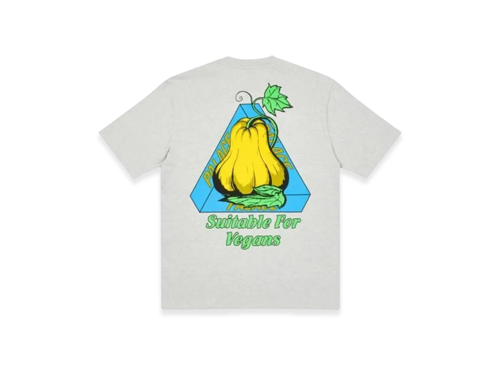 PALACE Nein Cheese Nein Egg T-Shirt "Grey Marl"