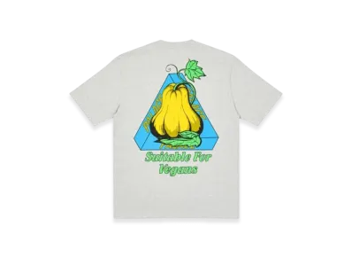 PALACE Nein Cheese Nein Egg T-Shirt "Grey Marl"