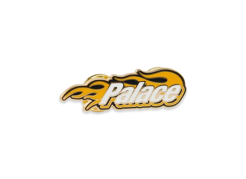 PALACE P-Flames Pin Badge "Yellow"