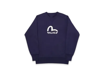 PALACE x Evisu Reversible Crew "Navy"