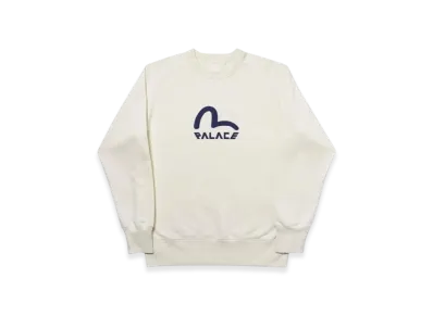 PALACE x Evisu Reversible Crew "Ecru"