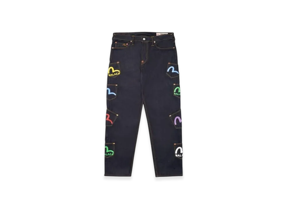 パレス x エヴィス マルチ ポケット ジーンズ "インディゴ"