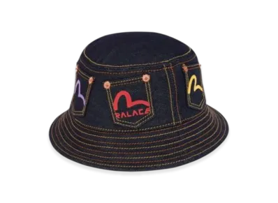 PALACE x Evisu Bucket Hat "Indigo"