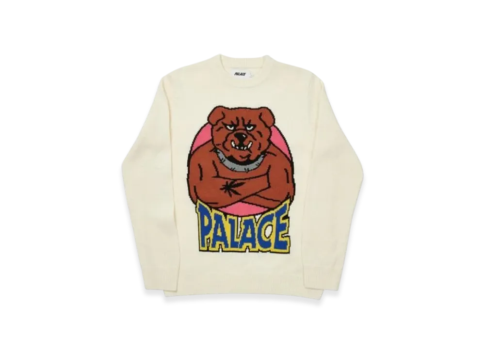 PALACE Bulldog Knit "Off White"
