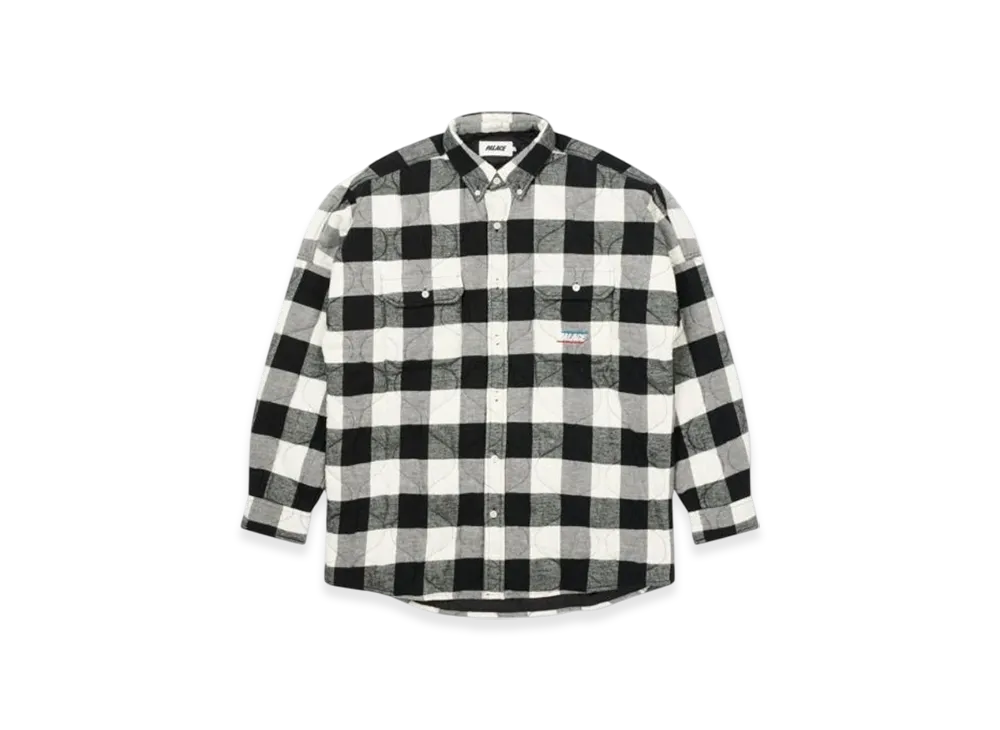 PALACE Quilt Mit Plaid Shirt "White"