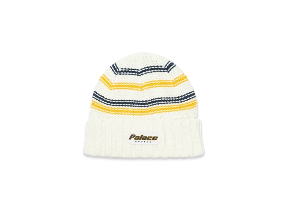 PALACE Stripe Rib Beanie "White"