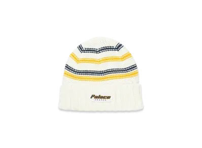 PALACE Stripe Rib Beanie "White"