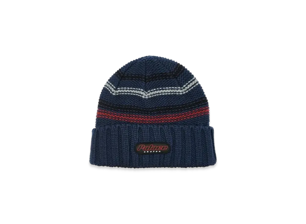 PALACE Stripe Rib Beanie "Navy"