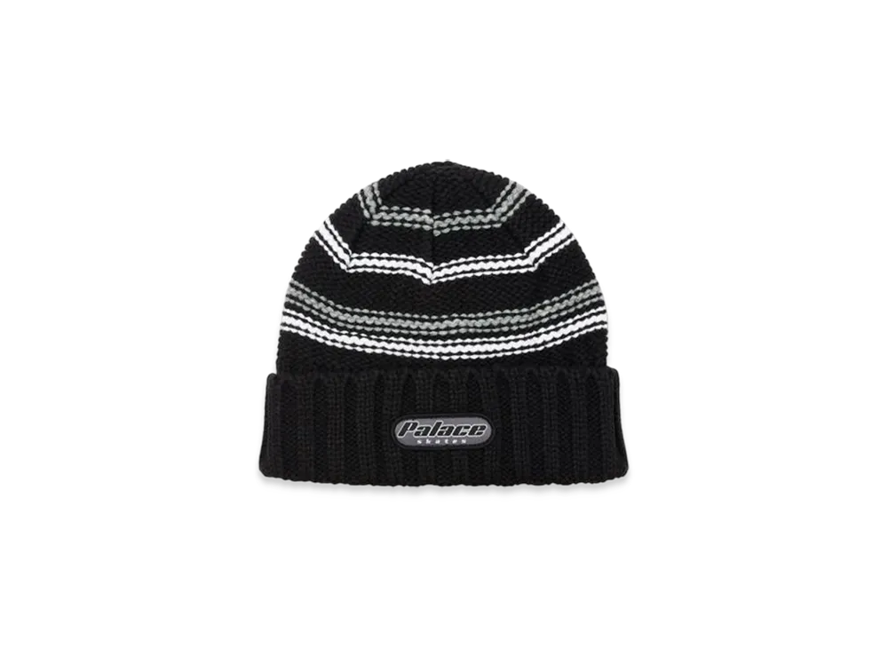 PALACE Stripe Rib Beanie "Black"