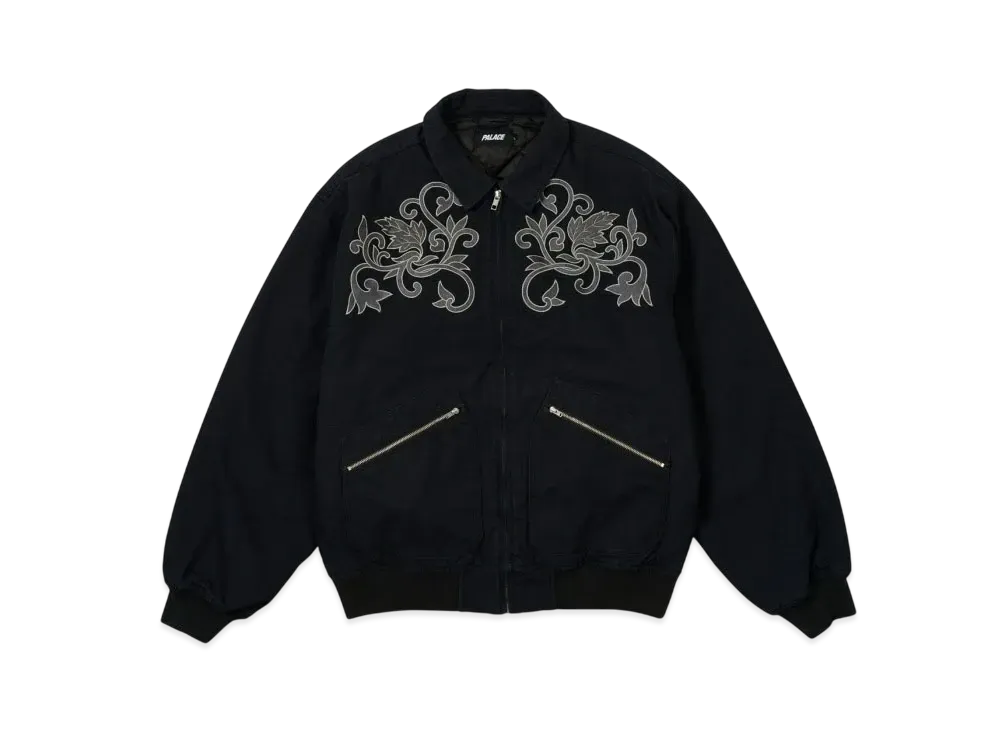 PALACE Floral Canvas Bomber Jacket "Black"
